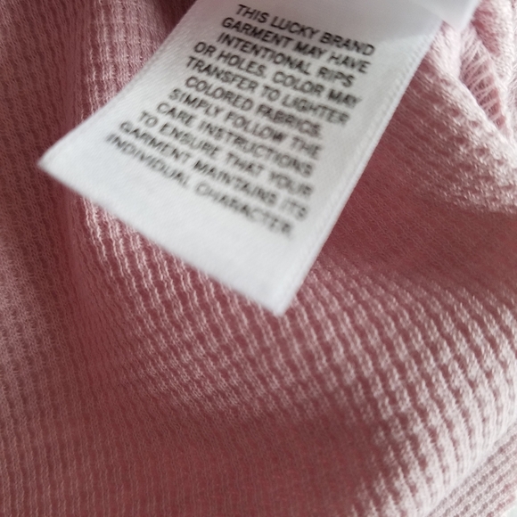 NWT Lucky Brand Pink Long Sleeve Tee Star print Size Small - Picture 7 of 9